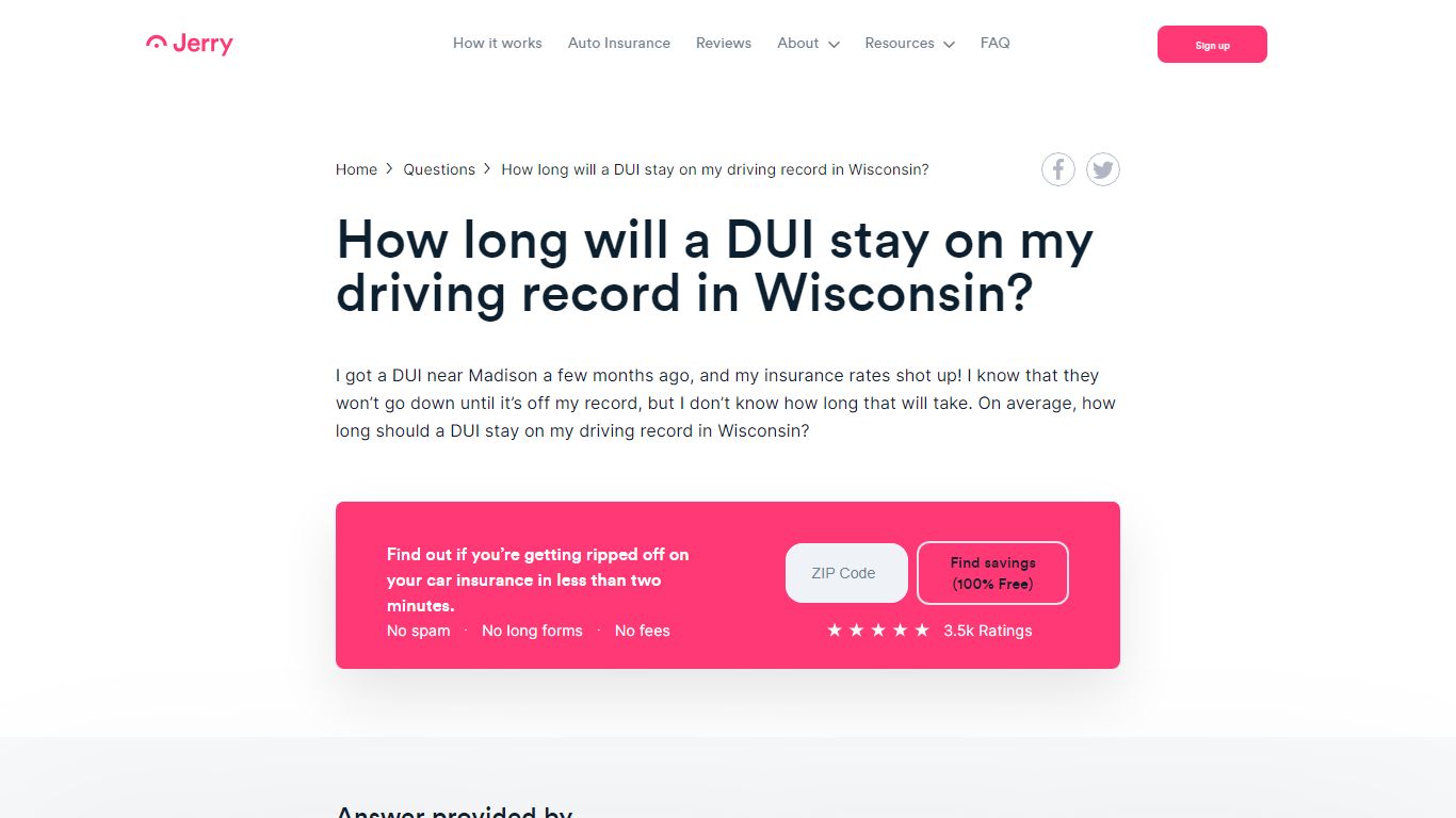 How long will a DUI stay on my driving record in Wisconsin?